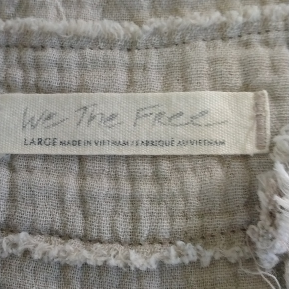 Free People Flare Cotton Top Size L - Picture 5 of 7